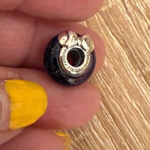 Pandora Black and Silver Bow Charm